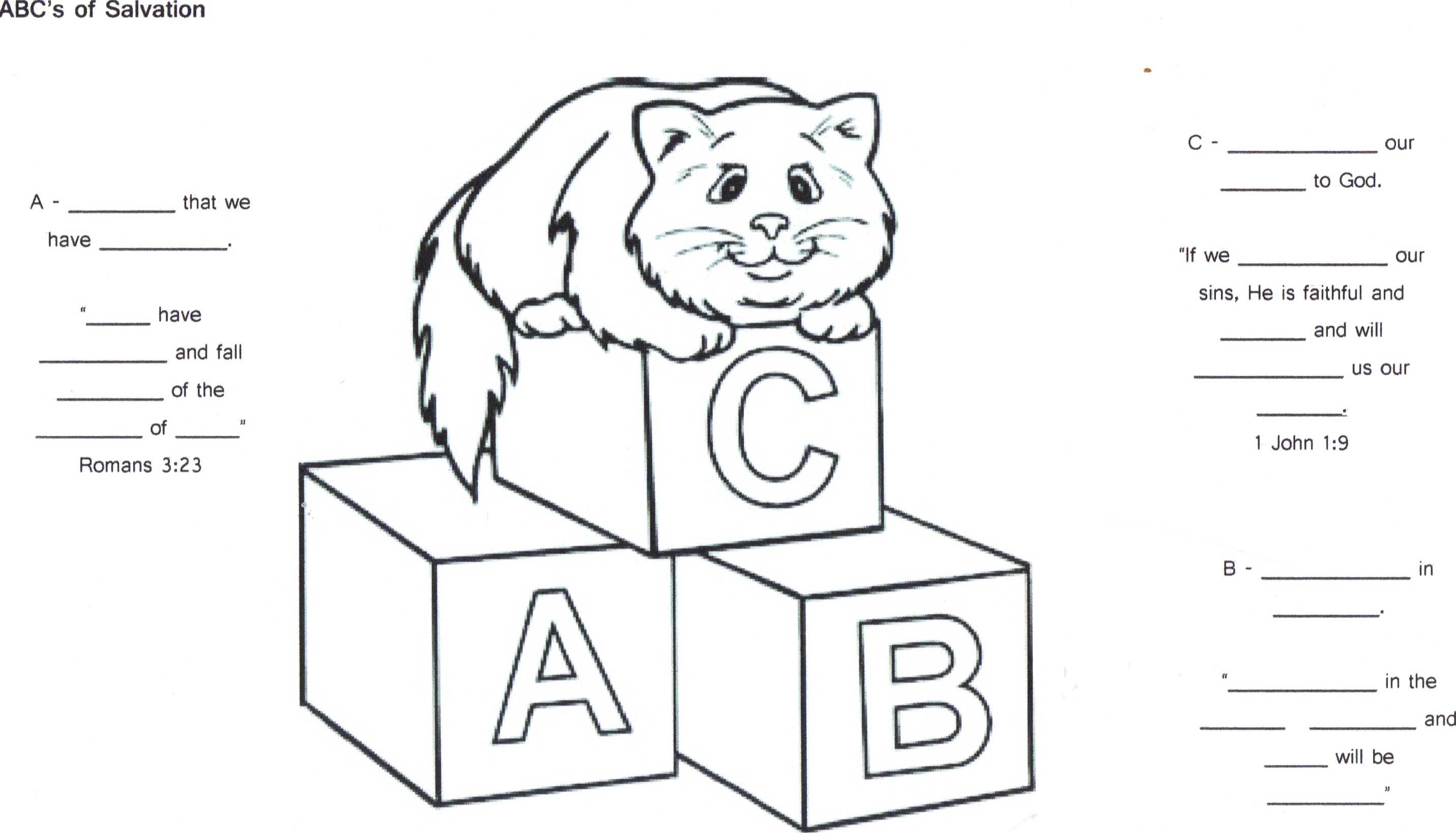 abcs of salvation coloring pages - photo #2